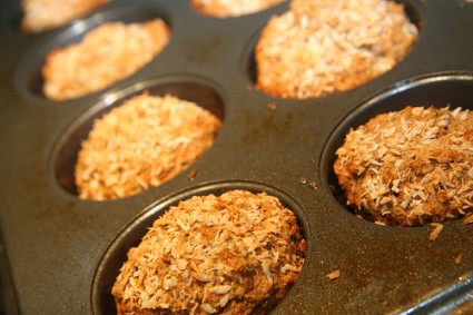 banana coconut muffins