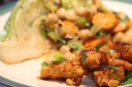 orange glazed tempeh