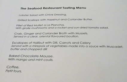 Tasting Menu