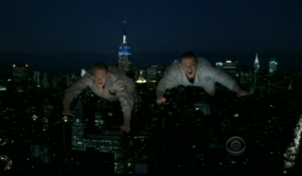 Marshall and Barney flying